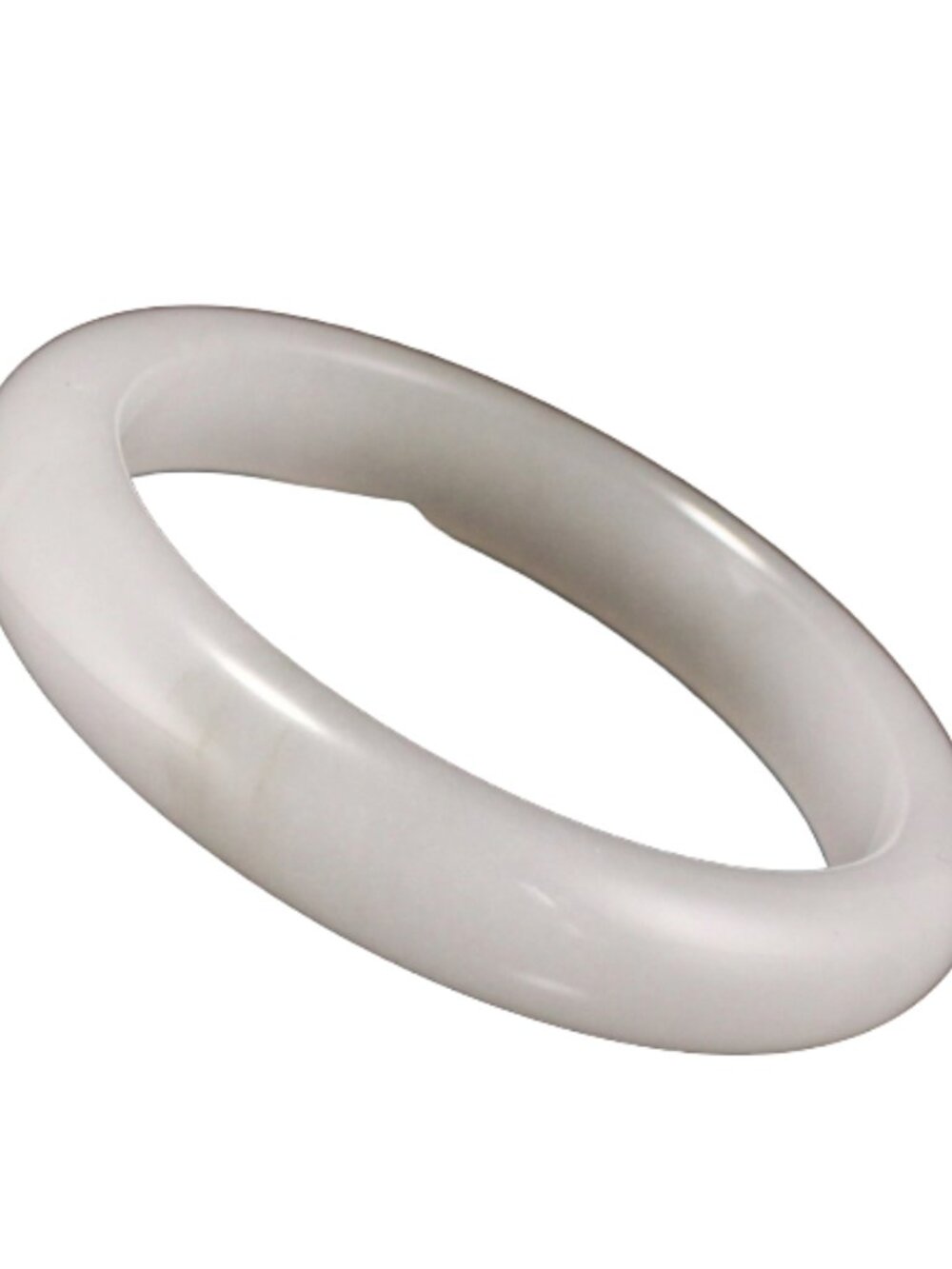 Natural Tianshan Jade Bangle 44.3g 57mm ID White Quartzite Bracelet J013